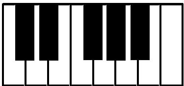 Półton i cały ton Dźwięk prowadzący 65. Zaznacz w gamie C dur półtony ( V ) i całe tony ( ).