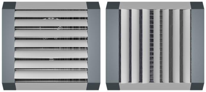 Guides (blades) can be mounted vertically or horizontally. 3. U-sections to suspend the device under the ceiling. Removing the brackets and mounting them in other places of the heater is not allowed.