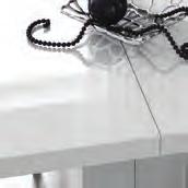secured with Lacobel over the entire tabletop surface.