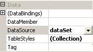 Windows Forms i ADO.NET Większość kontrolek w Windows Forms może zostać skojarzona ze zbiorem danych (DataSet).