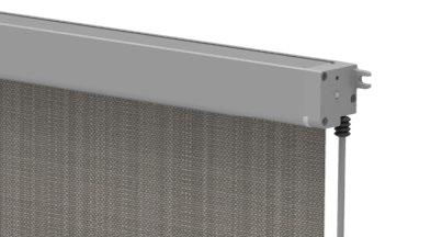 Roller blinds are made with special aluminum profiles, anodized or painted by powder paint any color RAL at the customer request. The guide rails are made with anodized aluminum or stainless steel.