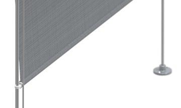 Roller blinds are made with special aluminum profiles, anodized or painted by powder paint any color RAL at the customer request. The guide rails are made with anodized aluminum or stainless steel.