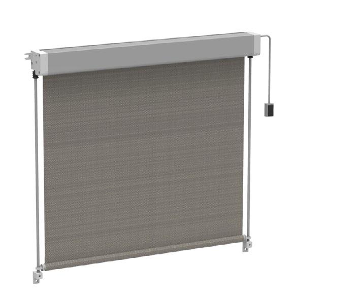 SRT 60 With electrical control 12V/24V round guide rails SRT 60 Ze sterowaniem elektrycznym 12V/24V prowadnice prętowe proste 12 24V Developed to protect against direct sunlight, for cabin of the