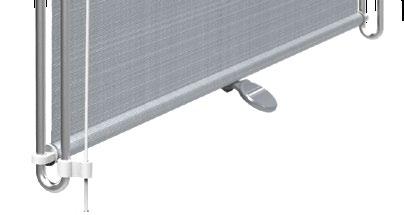 Roller blinds are made with special aluminum profiles, anodized or painted by powder paint any color RAL at the request of the customer. The guide rails are made with anodized aluminum.