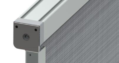 . Roller blinds are made with special aluminum profiles, anodized or painted by powder paint any color RAL at the customer request.