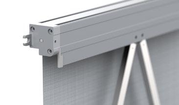 Roller blinds are made with special aluminum profiles, anodized or painted by powder paint any color RAL at the customer request. Roller blinds are without the guide rails.