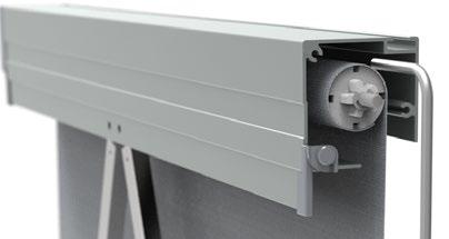 Roller blinds are made with special aluminum profiles, anodized or painted by powder paint any color RAL at the customer request. Roller blinds are without the guide rails.