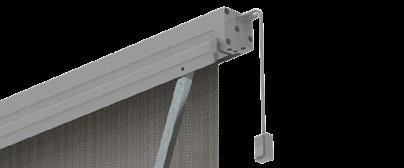 Emergency roller shutter raising and lowering function in manual mode, after unlocking the engine after pressing the button. Broad range of colours of special fabrics.