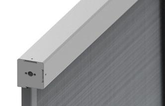SRT 210 U-shaped guide rails with electrical control 12V/24V SRT 210 Prowadnice profil U ze sterowaniem elektrycznym 12V/24V 12 24V RAL Designed for protection against direct sunlight, for