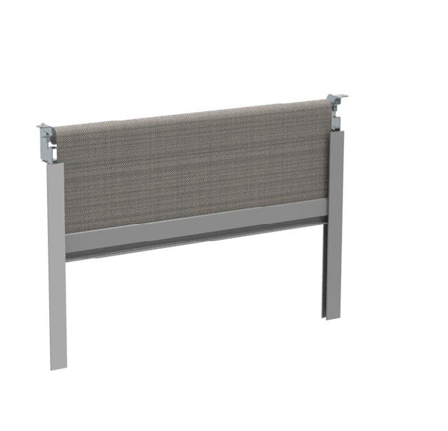Roller blinds are made with special aluminum profiles, anodized or painted by powder paint any color RAL according the customer request. Steel elements and fittings are made with galvanized steel.