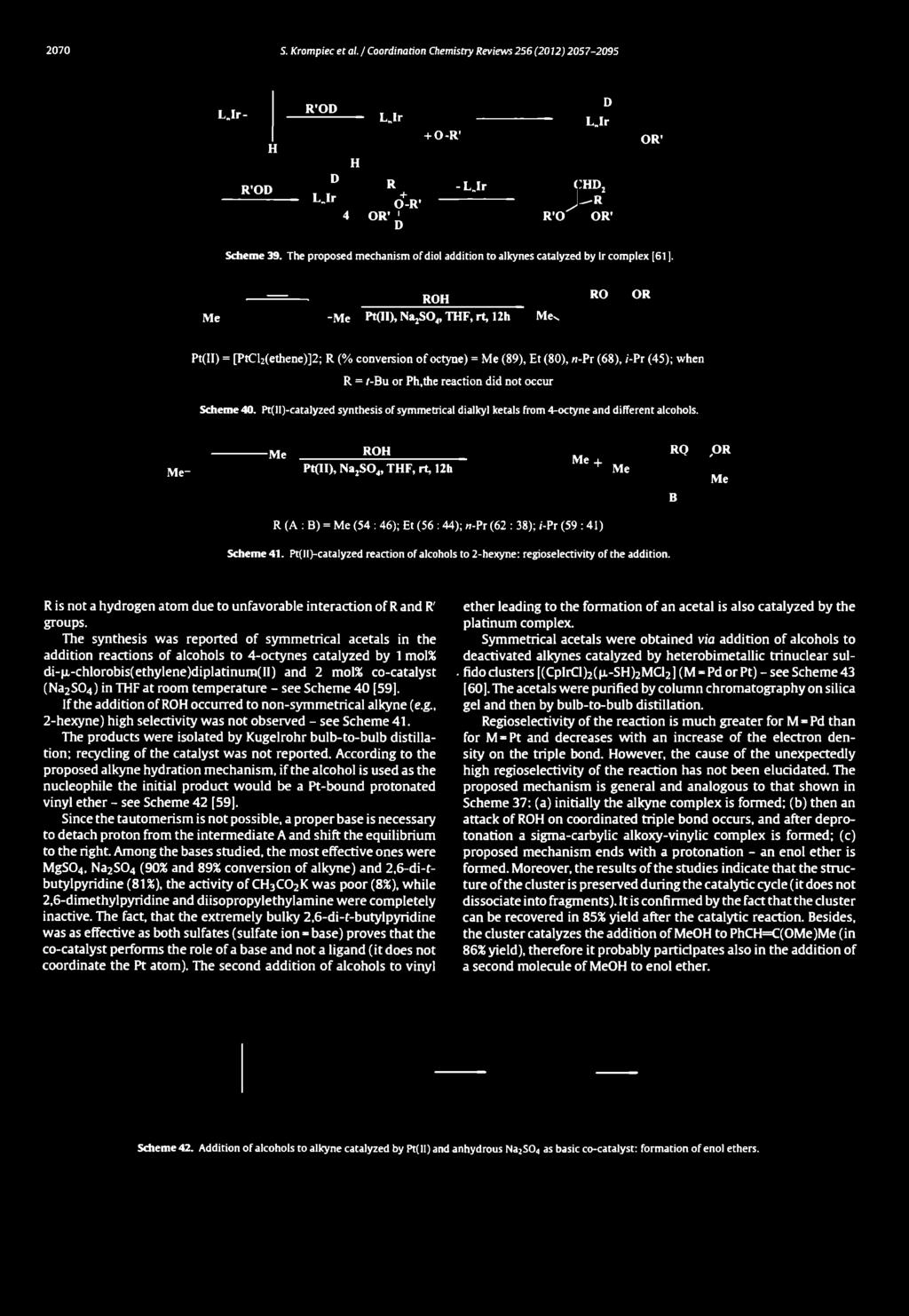 R'OD H R'OD H L,Ir L.Ir- D L.Ir R0+-r- 4 OR' ^ + 0-R ' -L.Ir D L.Ir J» R '0 OR OR' Scheme 39. The proposed mechanism of diol addition to alkynes catalyzed by Ir complex [61 ]. -----= -----.