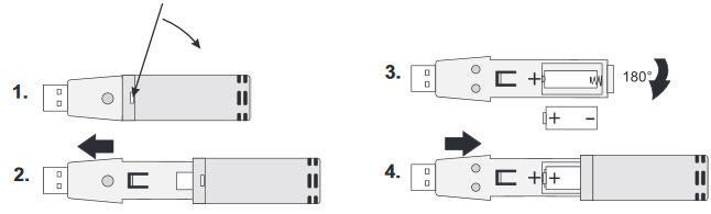 Kabel podłączeniowy, czarny (biegun ujemny) Rozpoczynanie pracy Rejestrator danych jest wyposażony w przezroczystą nasadkę ochronną na port USB.