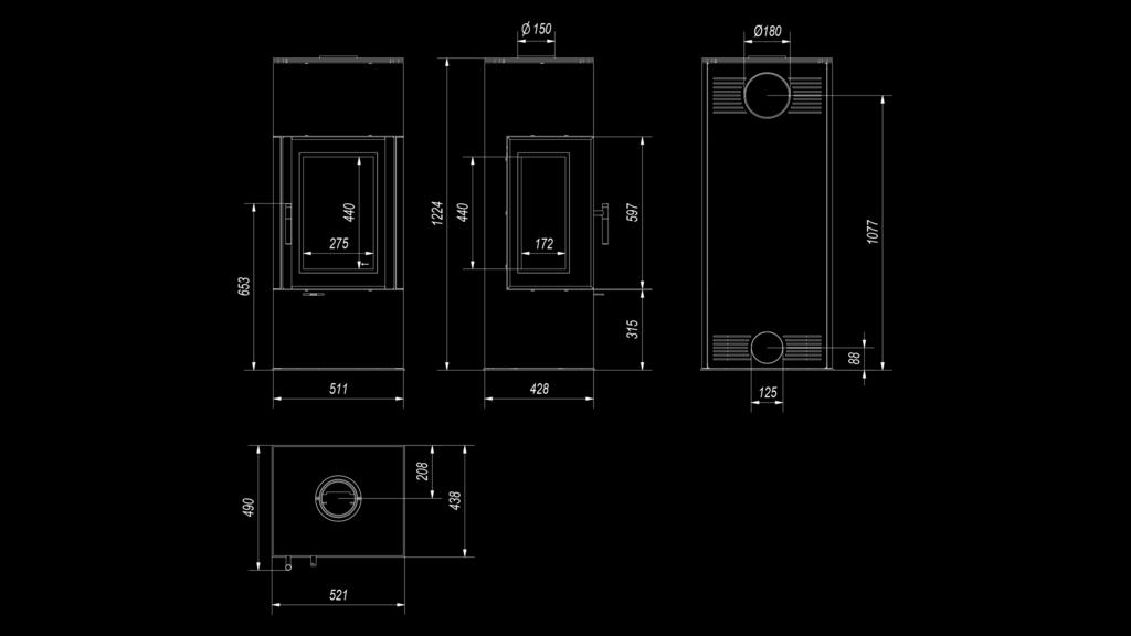 Additional options Top plate cover for STOVE AB S,