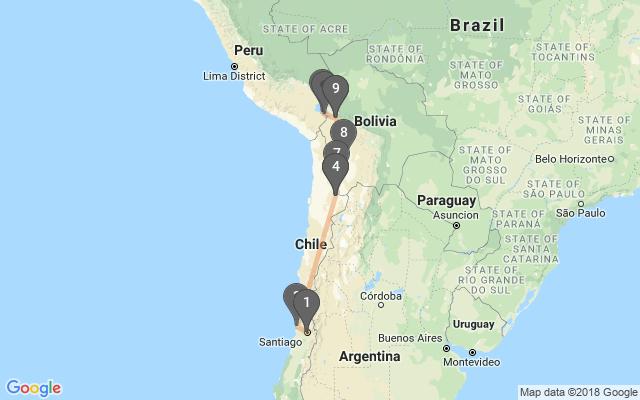 Travel program Dzień 1 WYLOT Z WARSZAWY DO SANTIAGO Rano wylatujemy z Warszawy (przelot z międzylądowaniem, najprawdopodobniej w Amsterdamie bądź w Paryżu) i popołudniu lądujemy w Santiago, gdzie