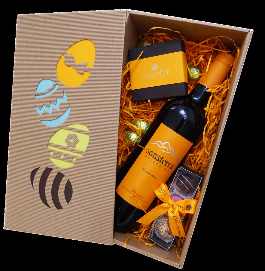 Zestawy Delikatesowe Dolci Wino & Belgijskie Praliny Corte