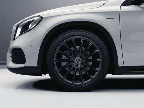 50 amg Absolutnie spektakularne. Obręcze kół AMG ze stopu metali lekkich oraz Oryginalne Akcesoria AMG. 01 Obręcz wieloramienna AMG. Wykończenie: szarość tytanu, nabłyszczane.