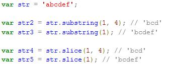 Ciągi znaków pobieranie podciągów Do tego celu służą dwie metody: slice() i substring().