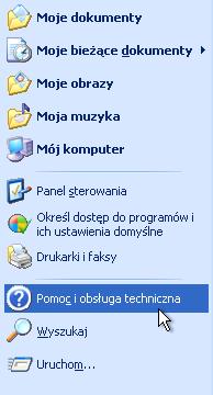 Kliknij przycisk Start> Pomoc i wsparcie. Otworzy się okno "Błąd Pomocy i wsparcia".