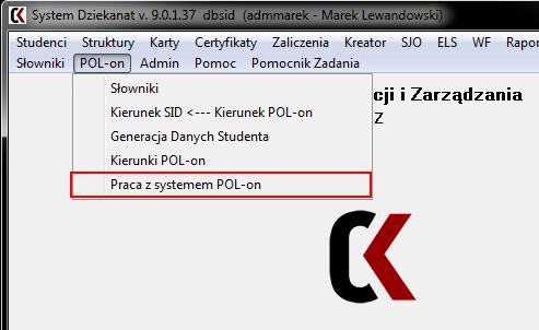 Praca z systemem POL-on. Zaznaczanie toków do eksportu.
