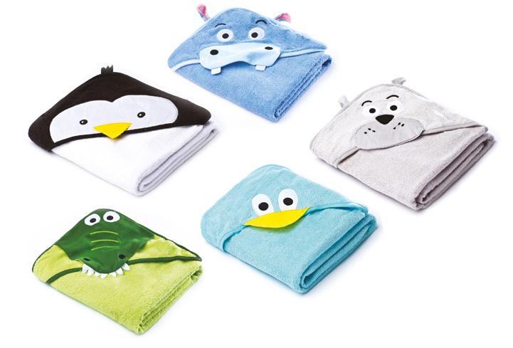 OKRYCIA KĄPIELOWE HOODED TOWELS WATER FRIENDS Z nowymi okryciami Water Friends kąpiel to czysta radość dzieci i ich rodziców.