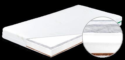 The buckwheat layer gives proper support and adapts to the baby s sleeping position. The coconut layer makes the whole construction stiff and stable.
