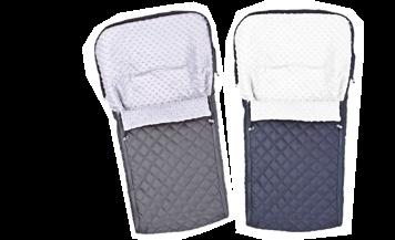 The outer layer provides protection against water and wind. The insulation (made of three different layers) with its inner-most woollen lining help to keep the baby warm and cosy.