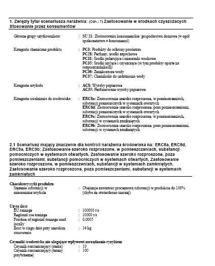 ZAŁĄCZNIK NR 1 SCENARIUSZ NARAŻENIA DLA KWASU 2-