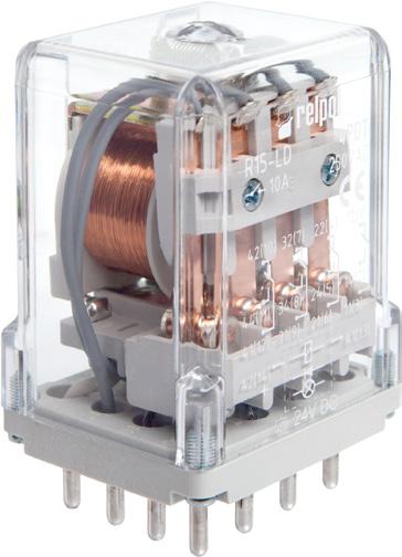 napięcie zestyków Minimalne napięcie zestyków AC Znamionowy prąd (moc) obciążenia AC1 w kategorii AC15 DC1 DC13 Obciążenie silnikowe wg UL 508 AC3 wg IEC 0947-4-1 Minimalny prąd zestyków Maksymalny