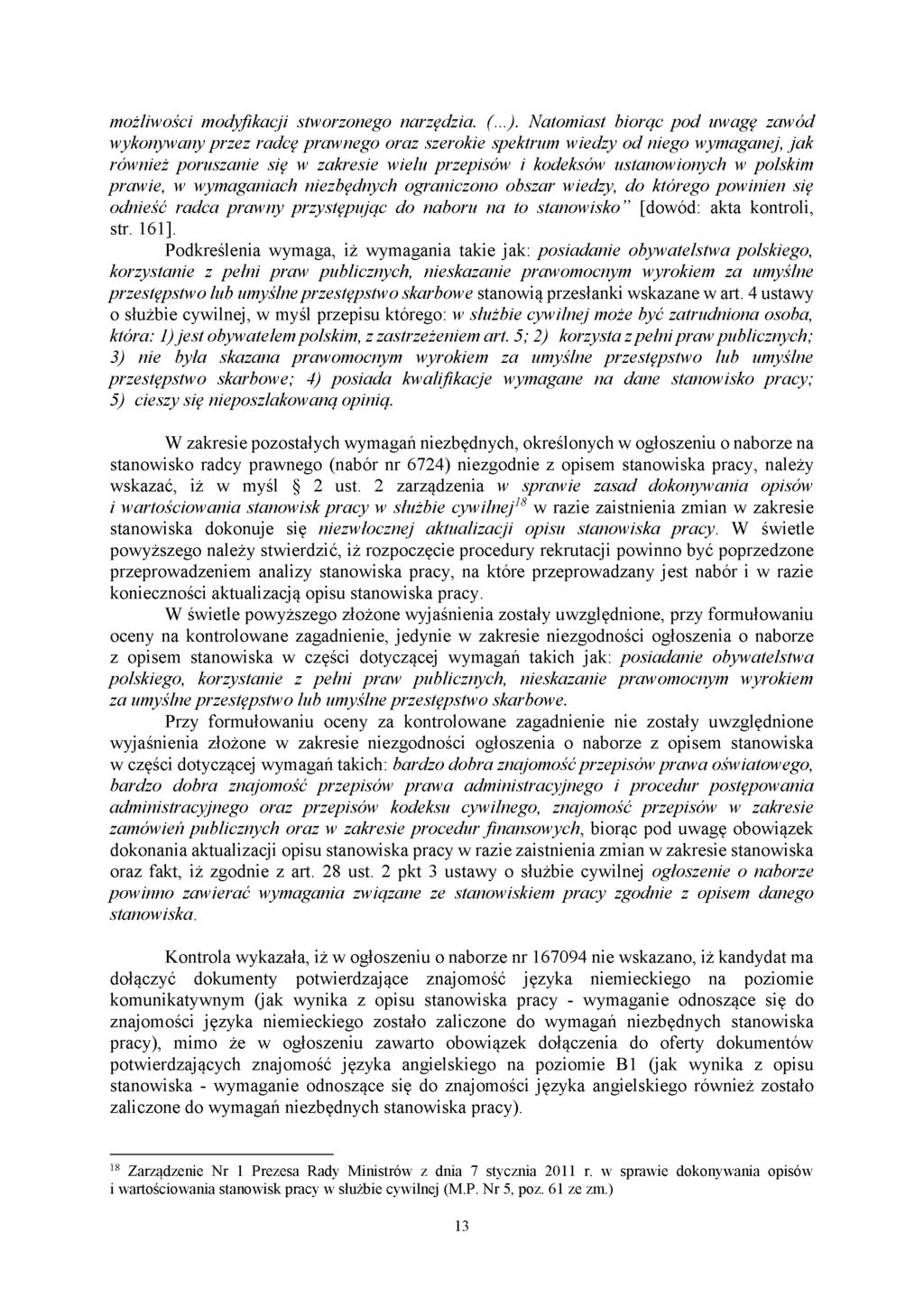 możliwości modyfikacji stworzonego narzędzia. (...).