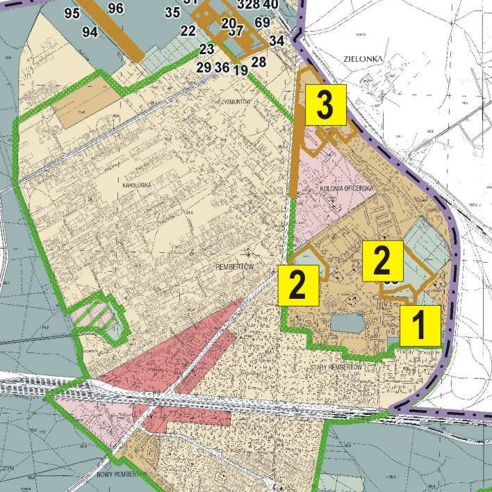 ANALIZA SKŁADANYCH WNIOSKÓW W SPRAWIE ZMIANY STUDIUM STRUKTURA FUNKCJONALNO-PRZESTRZENNA REMBERTÓW OGÓŁEM WNIOSKÓW 27 DOTYCZĄCYCH STRUKTURY FUNKCJONALNO PRZESTRZENNEJ 24 REMBERTÓW zmiana