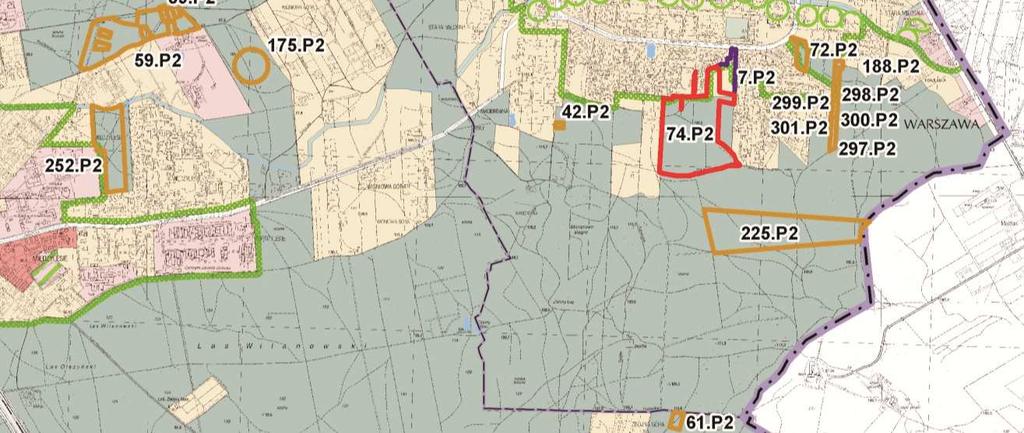 leśnych zostaną poddane odrębnej analizie (7,42,72,74,188,225,244,253,297,298,299,300,301) granice terenów zamkniętych