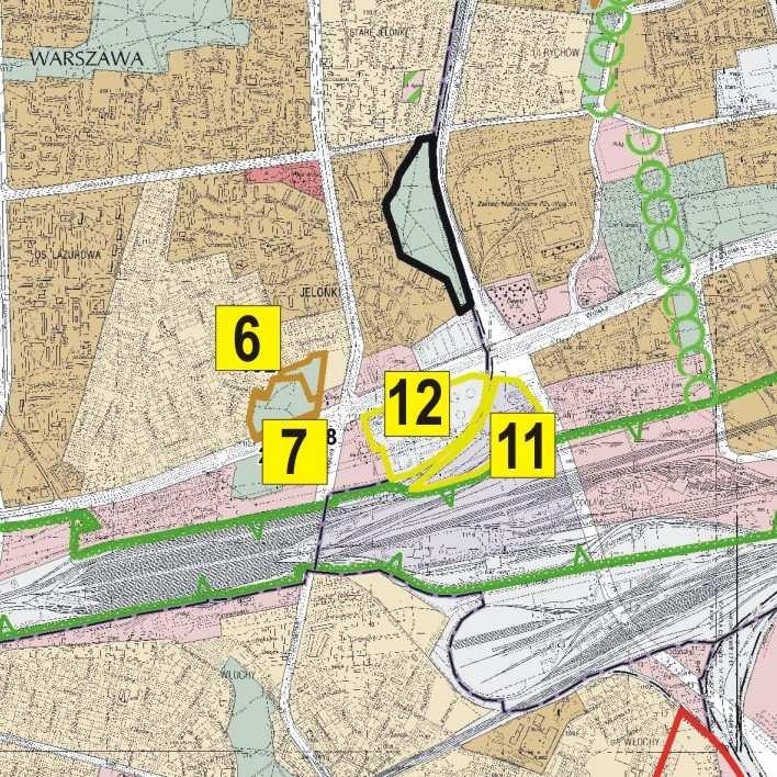 Maczka) na funkcje zabudowy mieszkaniowej wielorodzinnej (5/153), przeznaczenie terenów zieleni ZP2 (Połczyńska/Glinianki Jelonek) na funkcje zabudowy mieszkaniowej (6/192), przeznaczenie terenów