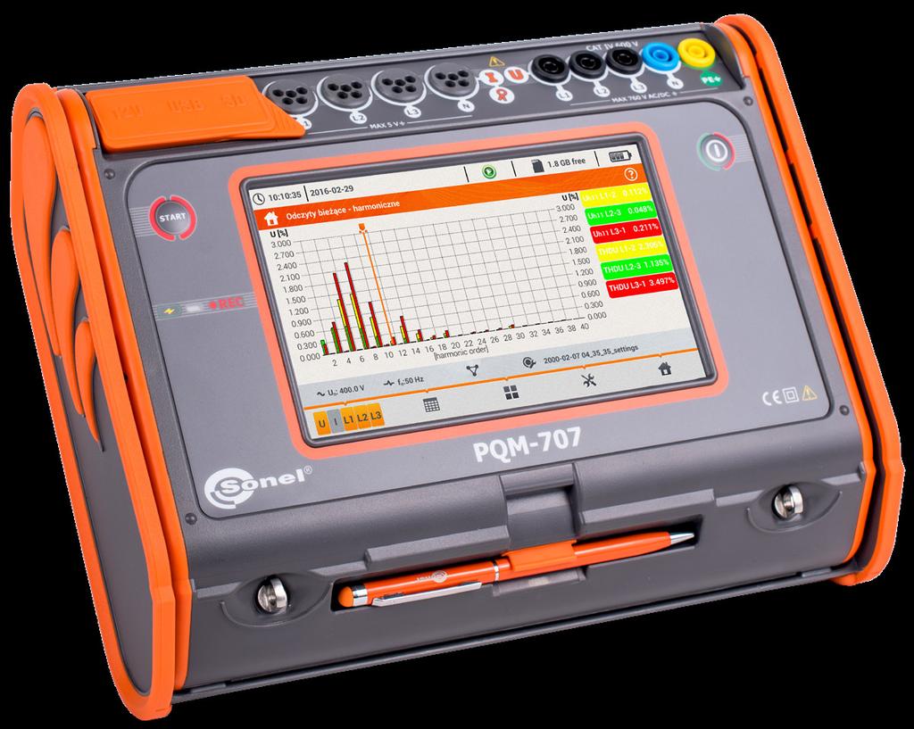 analizatory jakości zasilania PQM-707 index: WMPLPQM707 Badaj jakość zasilania analizatorem