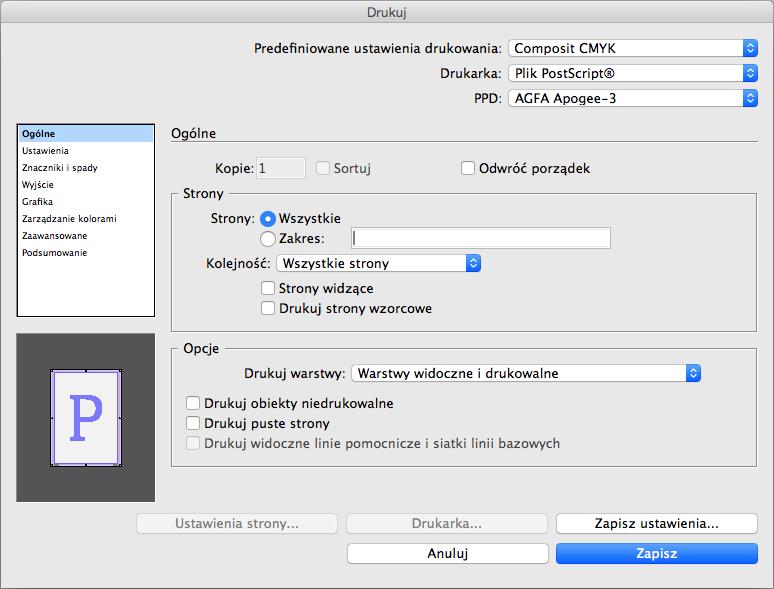 7. Ustawienia programu Adobe Distiller Pliki w formacie pdf (produkcyjne)