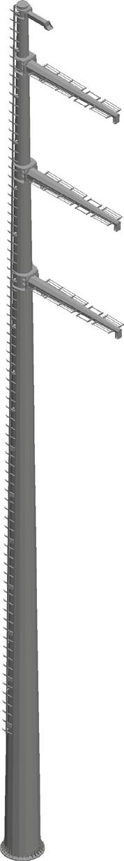 3,85 3,85 1,7 20 0,4 Słup jednotorowy przelotowy leśny serii EWN PL / Single circuit poles wit a vertical pase conductors arrangement EWN PL type ~1,2 3 3 3 kąt załomu linii / angle of line