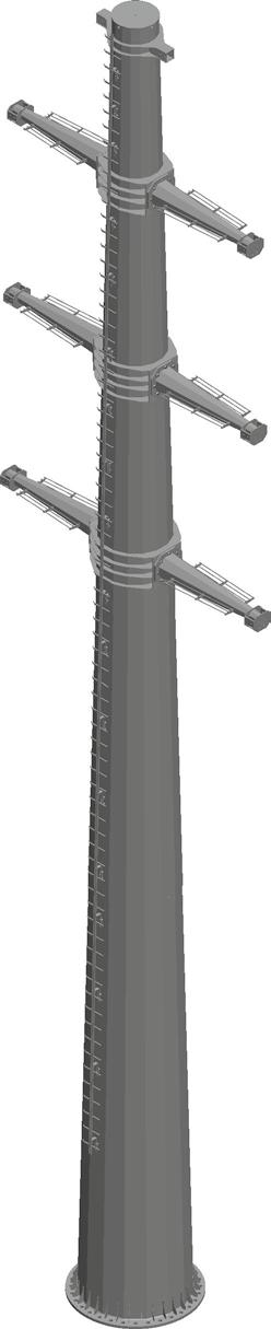 3,85 3,85 2,8 28 0,5 0,5 Słup dwutorowy mocny leśny serii EWND ML1 / Double circuit poles wit vertical pase conductors arrangement EWND ML1 type ~1,5 1,95 1,95 1,95 ~1,5 1,95 1,95 1,95 eigt eigt EWND