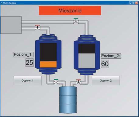 Zadanie 19. Który typ oprogramowania należy zastosować do utworzenia wizualizacji procesu przedstawionego na rysunku? CAD CAM CAQ SCADA Zadanie 20.