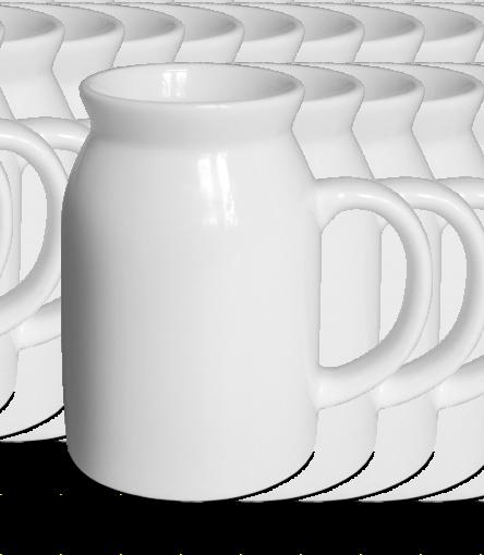 Capacity: 290 ml 3 1440 pcs/pallet Kubek bańka Milk churn mug Indeks: 017-00 Materiał: porcelana