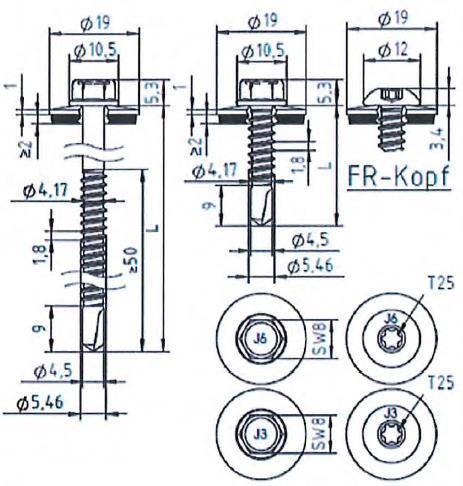 strona 24 Europejskiej Oceny Technicznej S235 do S355 EN 10025-1 EN 10346 HX300LAD do HX460LAD EN 10346 zdolność wiercenia: