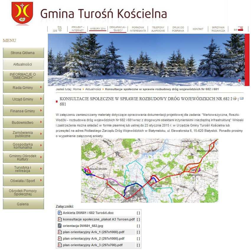 Opracowanie dokumentacji technicznej: Roszki Wodźki rozbudowa dróg wojewódzkich http://www.turosnkoscielna.pl/index.