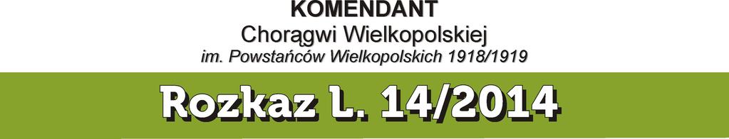 Podaję do wiadomości decyzje Przewodniczącego ZHP z dnia 24 października 2014 r. w sprawie odznaczenia Złotym, Srebrnym i Brązowym Krzyżem Za Zasługi dla ZHP. 8.2.2. Srebrny Krzyż Za Zasługi dla ZHP otrzymują: Chorągiew Wielkopolska ZHP hm.