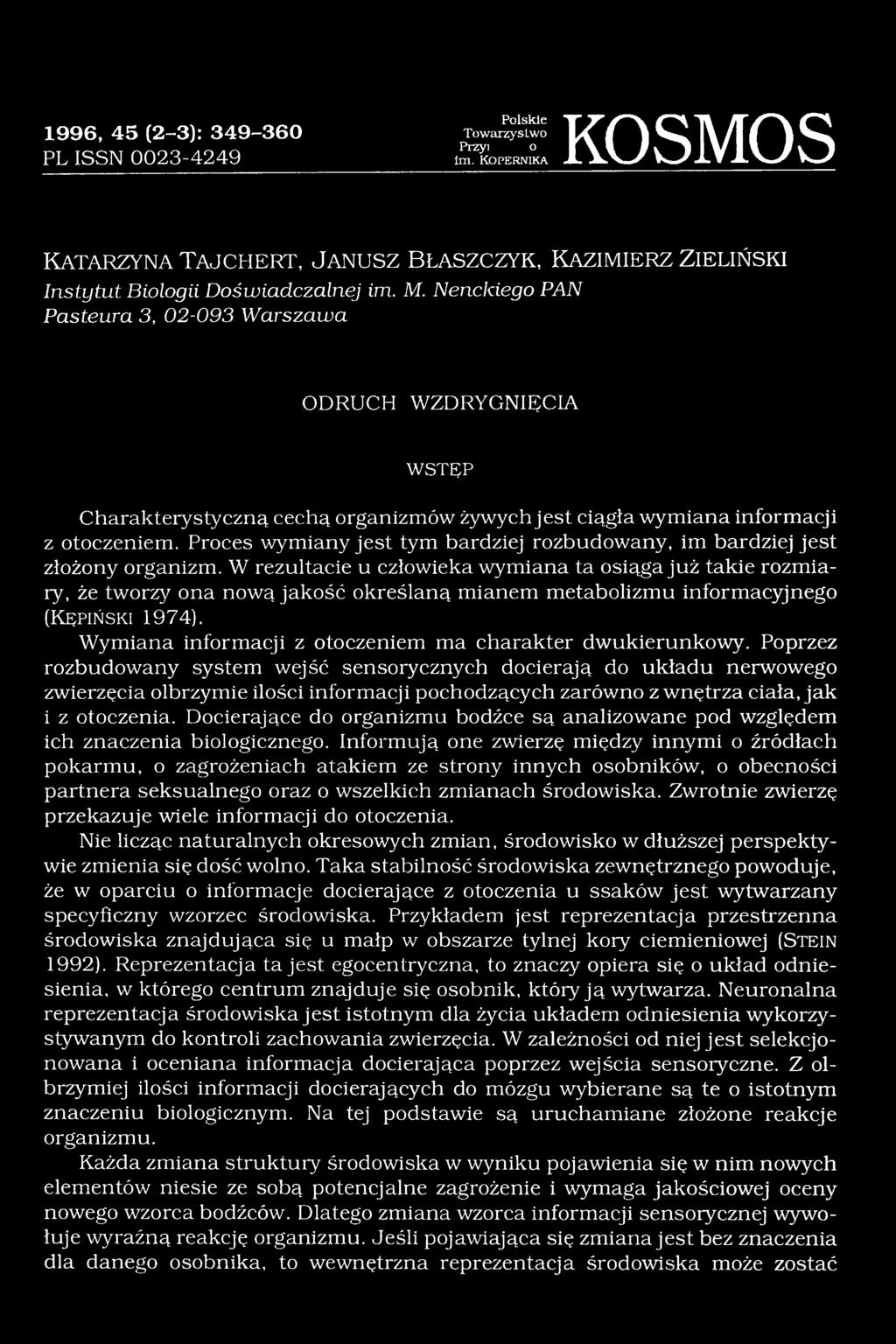 Proces wymiany jest tym bardziej rozbudowany, im bardziej jest złożony organizm.