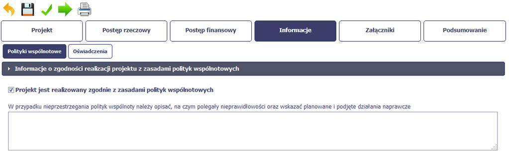 W tym polu podaj kwotę o którą w związku z uzyskaniem dochodu należy pomniejszyć wydatki kwalifikowalne we wniosku o płatność.