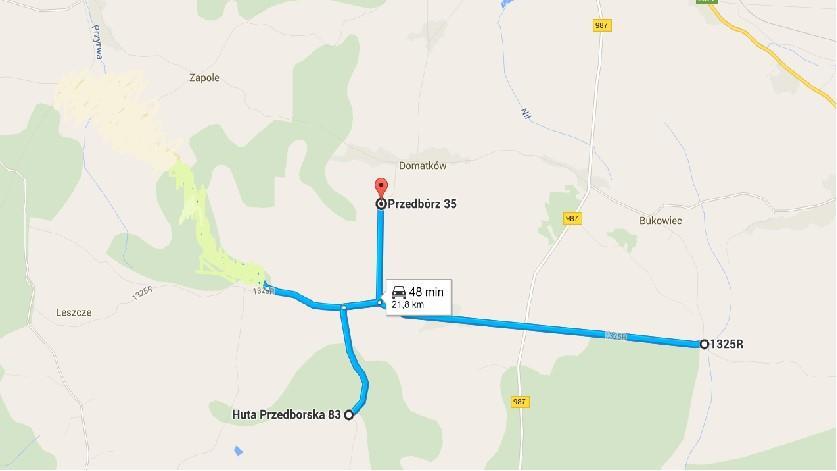 Do wykonania przedmiotu zamówienia na całej trasie Zadania Nr 2 potrzebne są 2 autobusy posiadające odpowiednio 45 i 40 miejsc siedzących plus miejsca stojące.