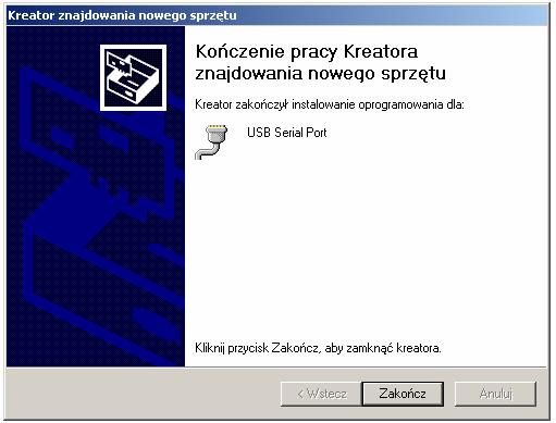 powinien wykryć nowe urządzenie i poprosić o zainstalowanie sterowników (FTDI_drivers).