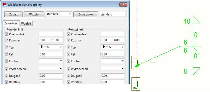 W polu Wartość w wierszu filtru pojawią się rozdzielone spacjami bieżące wartości wybranych obiektów. Wybór obszarem działa obecnie w czasie filtrowania.