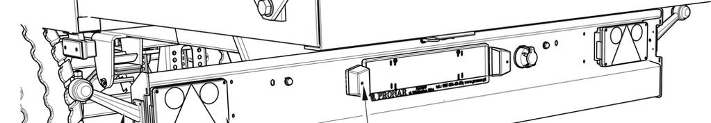 14 Rozmieszczenie elementów instalacji elektrycznej (1) lampa pozycyjna przednia biała, (2) gniazdo