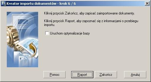 Rysunek 82. Okno dialogowe: Import dokumentów 8. W szóstym kroku kreatora kliknij przycisk Zakończ, aby zaimportowane dokumenty zostały zapisane w bazie programu.