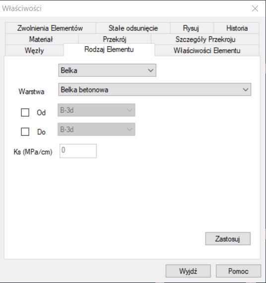 W celu automatycznego utworzenia węzła sztywnego lub przegubowego dla wybranych węzłów. W celu zapisania należy kliknąć, a wyjścia. Rodzaj elementu: W tej zakładce można modyfikować typ przekroju.