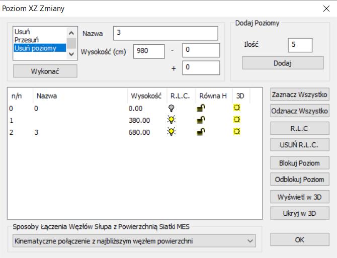 1.3. Warstwy - poziomy Grupa komend Warstwy-Poziomy zawiera następujące polecenia: Utwórz warstwy i poziomy Edytuj warstwy i poziomy Przenieść warstwy i poziomy Przejście pomiędzy poziomami Po